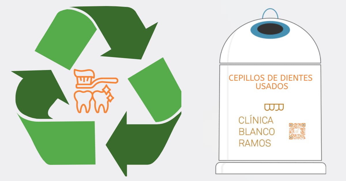 reciclaje cepillos de dientes en blanco ramos